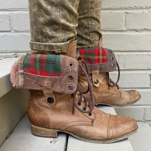 STEVE MADDEN BROWN LEATHER BOOTS